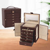 Delicate Multi layer Jewelry Box with Lock Large Capacity Necklace Earrings Organizer Storage New