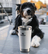 water Glass Replica 502ml Stainless Steel Coffee Mug with Handle Premium Brand Inspired Tumbler for Hot Drinks