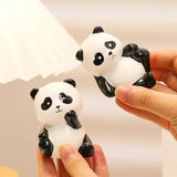Cute Panda Hydroponic Plant Vase Ceramic Animal Planter with Glass Propagation Vase