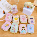 Random Design Cute Cartoon Mini Storage Pouch Portable Zipper Coin Purse & Earphone Organizer