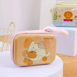 Random Design Cute Cartoon Mini Storage Pouch Portable Zipper Coin Purse & Earphone Organizer