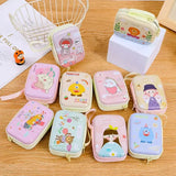 Random Design Cute Cartoon Mini Storage Pouch Portable Zipper Coin Purse & Earphone Organizer