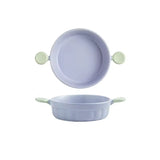 Pastel Ceramic Baking Dish with Handles Cute Oven-to-Table Serving & Casserole Tray