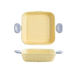Pastel Ceramic Baking Dish with Handles Cute Oven-to-Table Serving & Casserole Tray