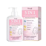 Hoygi 5-in-1 Hydrating Facial Cleanser Hyaluronic Acid, Niacinamide, Vitamin C, Vitamin E & Collagen Face Wash (100ml)