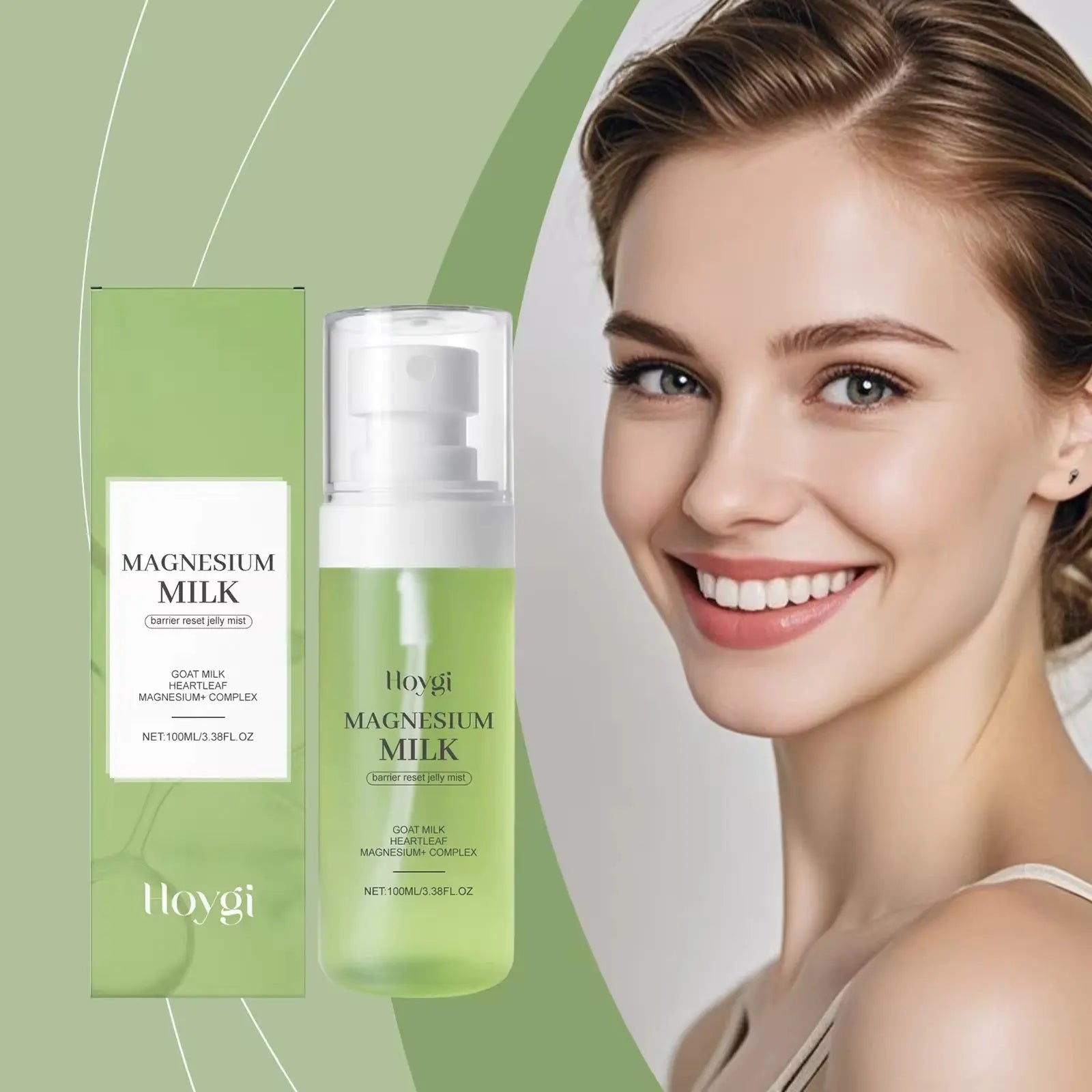 Hoygi Magnesium Milk Barrier Reset Jelly Mist Soothing Hydrating Face Mist for Sensitive & Dry Skin (100ml)