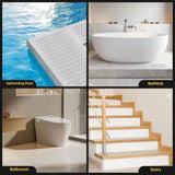 Anti-Slip Bathtub Safety Strips with Scraper Waterproof Non-Skid Grip Tape Set for Bathroom, Stairs & Pools