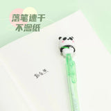 Cute Panda Retractable Gel Pen 0.5mm Black Ink Kawaii Writing Pen