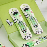 Cute Panda Gel Pen Set 0.5mm Black Ink Kawaii Cartoon Writing Pens (2-Pack)