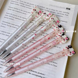 Cute Cat Erasable Gel Pen 0.5mm Kawaii Cartoon Writing Pen with Eraser