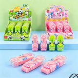 Cute Sliding Eraser with Protective Case Panda & Unicorn Paw Design