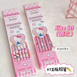Wooden Pencil Set 12 Cute Eraser Pencils for School & Office