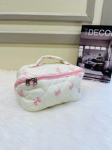 Quilted Floral Travel Cosmetic Bag Multi Pattern Makeup & Toiletry Organizer