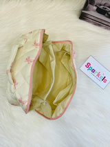 Quilted Floral Travel Cosmetic Bag Multi Pattern Makeup & Toiletry Organizer