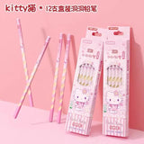 HB Wooden Pencil Set (12 Pack) Cute School Writing Pencils with Eraser
