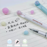 Hug Warmth Pom Pom Gel Pen 0.5mm Cute Retractable Smooth Writing Pen