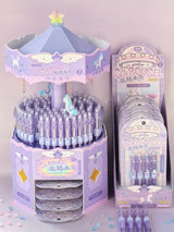 Carousel Unicorn Retractable Gel Pen 0.5mm Cute Kawaii Smooth Writing Pen