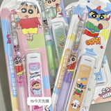Crayon Shinchan Mechanical Pencil Set with HB Lead Refills Cute Writing Kit
