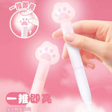 Cute Cat Paw Light-Up Gel Pen Set 0.5mm Kawaii Black Ink Pens