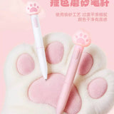 Cute Cat Paw Light-Up Gel Pen Set 0.5mm Kawaii Black Ink Pens