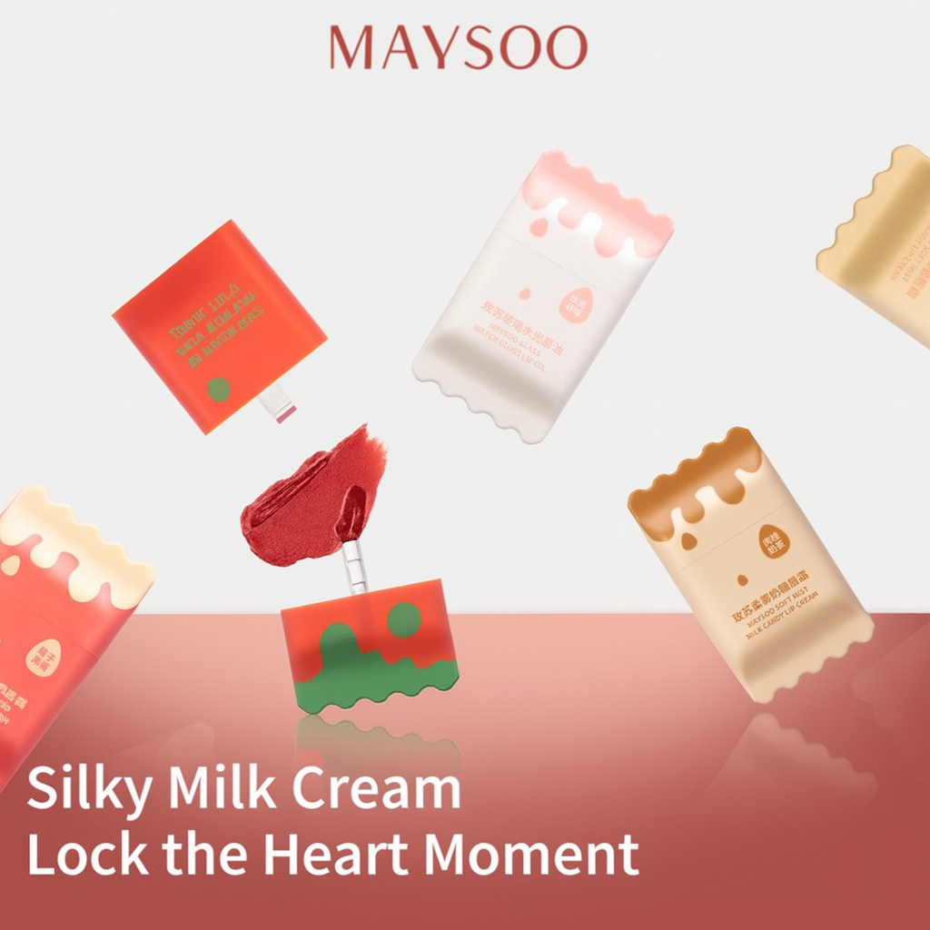 Silky Milk Cream Lip Gloss 1pc Hydrating Long lasting Gloss