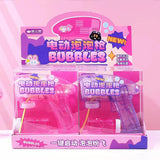 Electric Bubble Gun Toy with LED Lights & Bubble Solution Kids Bubble Blaster
