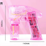 Electric Bubble Gun Toy with LED Lights & Bubble Solution Kids Bubble Blaster