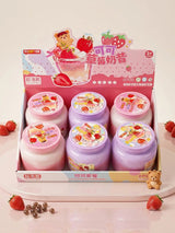 Cute Strawberry Milkshake Crystal Slime Soft Scented DIY Stretch Slime