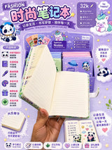 Cute Panda Pocket Diary Notebook Kawaii Mini Journal for Notes, School & Daily Writing