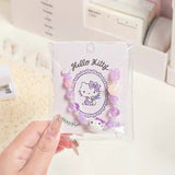 Cute Kitty Beaded Bracelet Kawaii Charm Stretch Bracelet for Kids