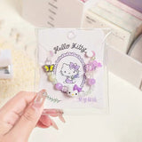 Cute Kitty Beaded Bracelet Kawaii Charm Stretch Bracelet for Kids