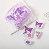 Cute Mini Character Suitcase Eraser Set Kawaii Cartoon Puzzle Erasers for Kids