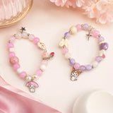 Character Beaded Bracelet for Kids Cute Stretch Charm Bracelet
