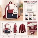 Mini Kids Backpack with Panda Coin Pouch Cute School & Travel Backpack for Girls & Boys