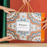 Bohemian Ceramic Bowl Set with Gift Box 4/6 Piece Random Pattern Bowls without Chopsticks