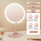Rechargeable LED Makeup Mirror with Phone Holder 3 Color Touch Light Vanity Mirror