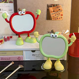 Cute Apple Cartoon Tabletop Makeup Mirror Adjustable Desktop Vanity Mirror