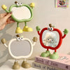 Cute Apple Cartoon Tabletop Makeup Mirror Adjustable Desktop Vanity Mirror