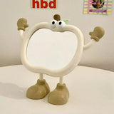 Cute Apple Cartoon Tabletop Makeup Mirror Adjustable Desktop Vanity Mirror