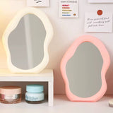 Irregular Wavy Vanity Mirror Aesthetic Desktop Makeup Mirror for Bedroom & Dressing Table