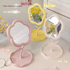 Flower Shape Vanity Makeup Mirror Cute Adjustable Desktop Mirror for Bedroom & Dressing Table