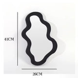 Abstract Wavy Decorative Wall Mirror Modern Irregular Vanity Mirror for Bedroom & Living Room