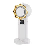 Rechargeable Handheld Turbo Fan with Digital Display & Stand