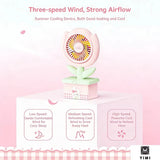 Cute Tulip Mini Portable Desk Fan
