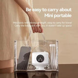 4-in-1 Rechargeable Portable Ceiling Fan with Light, Remote & Tripod Stand