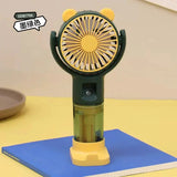 Cute Bear Portable Mist Spray Fan Rechargeable Handheld Mini Fan