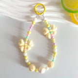 Kawaii Pastel Beaded Bow Keychain Cute Bracelet Chain Phone & Bag Charm Accessory SparkelsSparkels