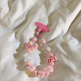 Kawaii Beaded Charm Keychain Bracelet Cute Bow & Candy Beads Phone Strap Bag Accessory SparkelsSparkels