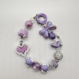 Kawaii Beaded Phone Charm Wrist Strap Cute Butterfly Bear & Heart Bracelet Lanyard for Phone Keys & Bags SparkelsSparkels