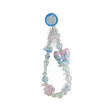 Kawaii Crystal Butterfly Beaded Phone Charm Strap Aesthetic Rainbow Keychain Bracelet Accessory SparkelsSparkels